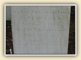 Major Abraham Fort's tombstone, c. 2004.